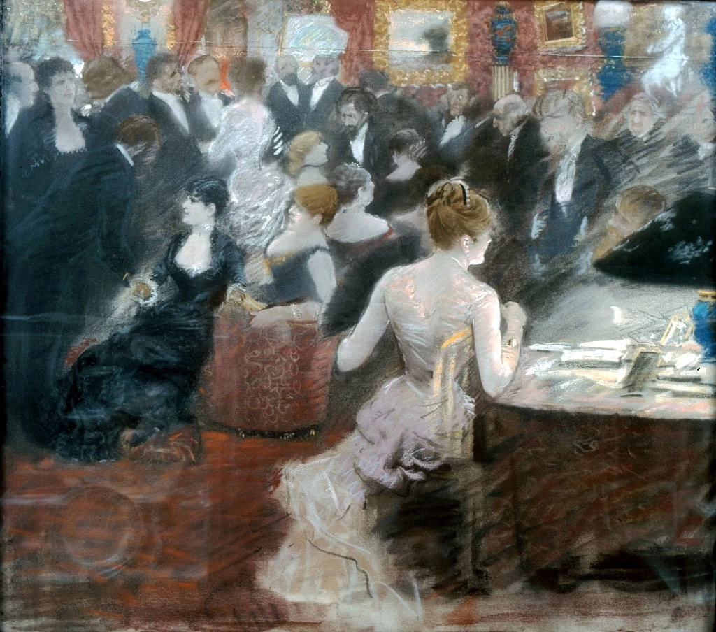 Giuseppe De Nittis - Il salone della principessa Mathilde